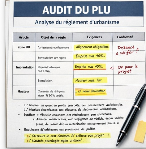 Audit du PLU et analyse du règlement d'urbanisme